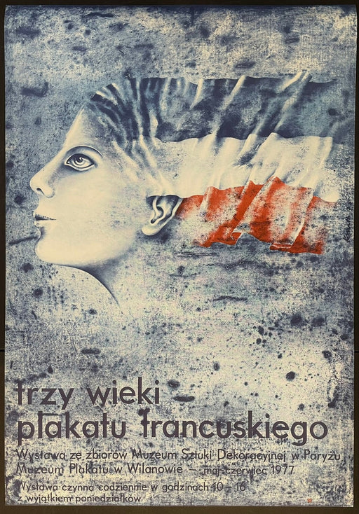 Trzy Wieki Plakatu Francuskiego (1977) Original Polish Exhibition Poster 26x38