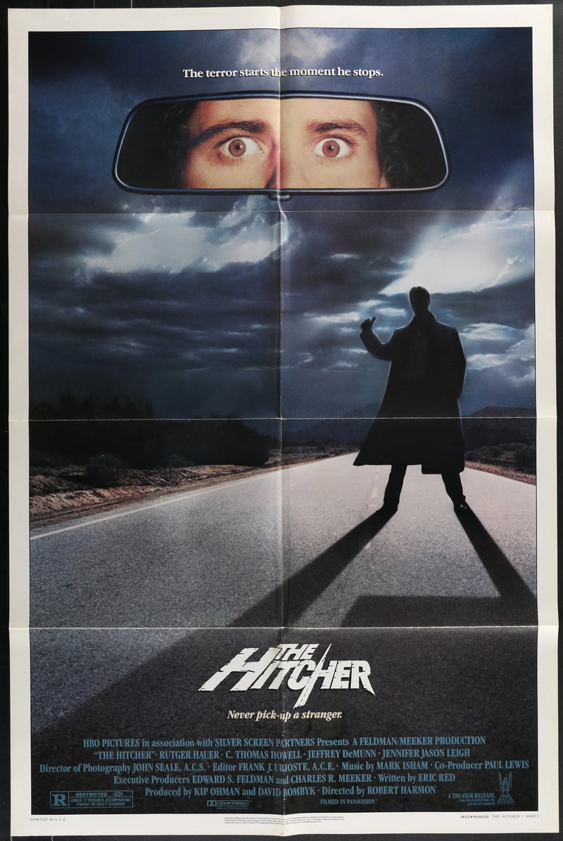 The Hitcher (1986) Original Movie Poster Folded 27x41