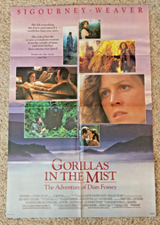 GORILLAS IN THE MIST (1988) ORIGINAL MOVIE POSTER Folded - Sigourney Weaver BP3