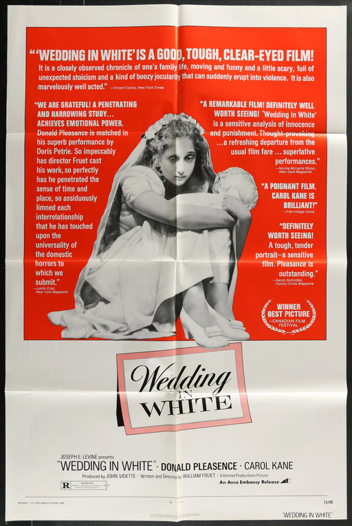 Wedding in White (1973) Original Movie Poster Folded 27x41