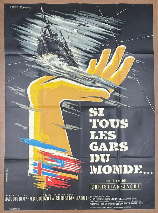 Si Tous les Gars du Monde (1956) Original French Poster Folded 45x62