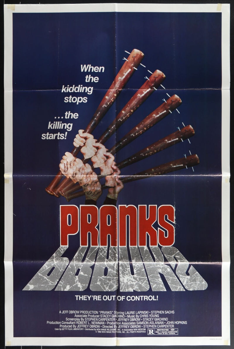 Pranks (1982) Original Movie Poster Folded 27x41