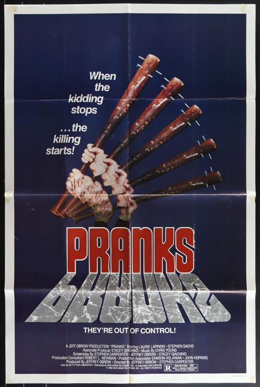 Pranks (1982) Original Movie Poster Folded 27x41