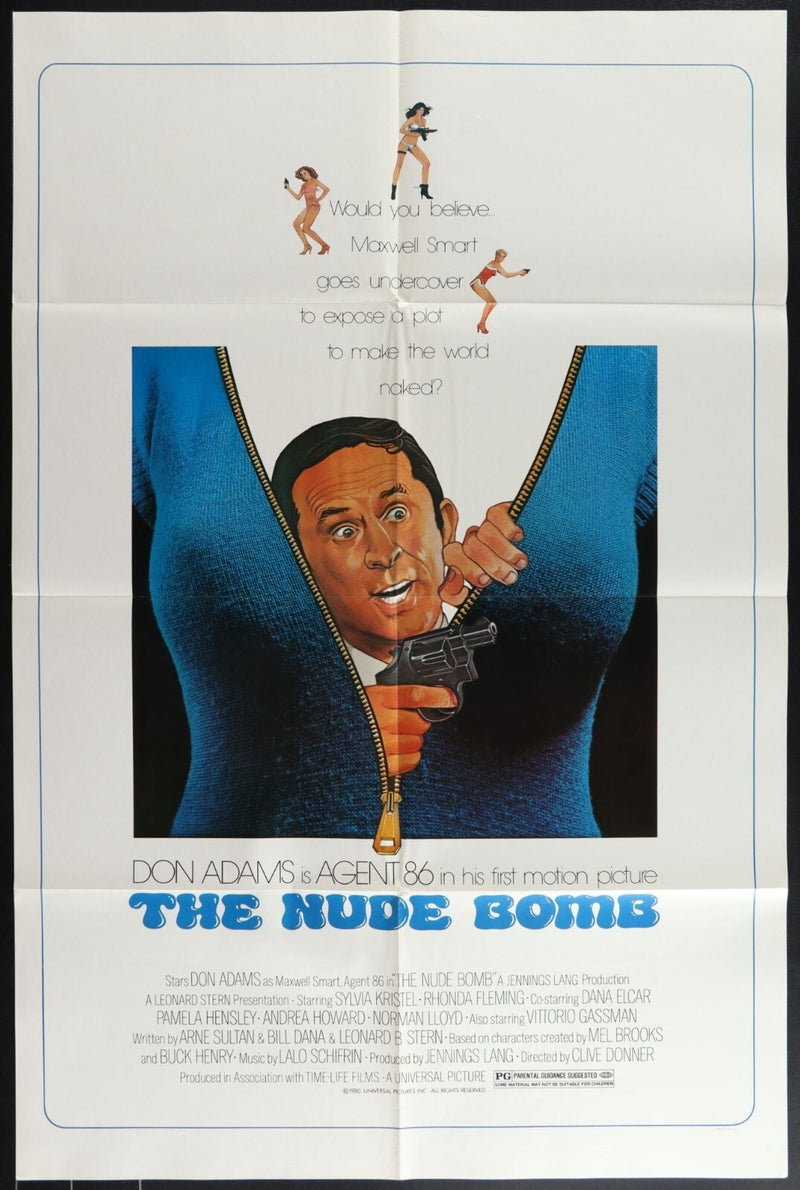 The Nude Bomb (1980) Original Movie Poster Folded 27x41