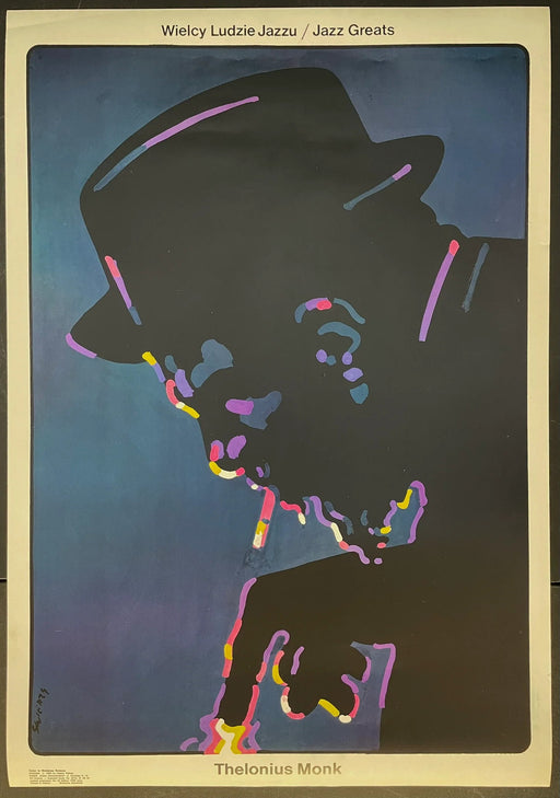 Thelonious Monk (1992) Original Polish Jazz Poster Wielcy Ludzie Jazzu 27x38