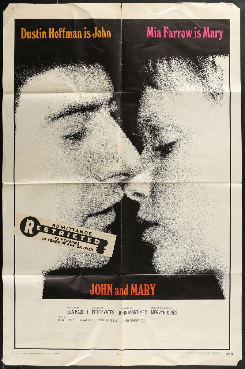 John and Mary (1969) Original Movie Poster Folded 27x41