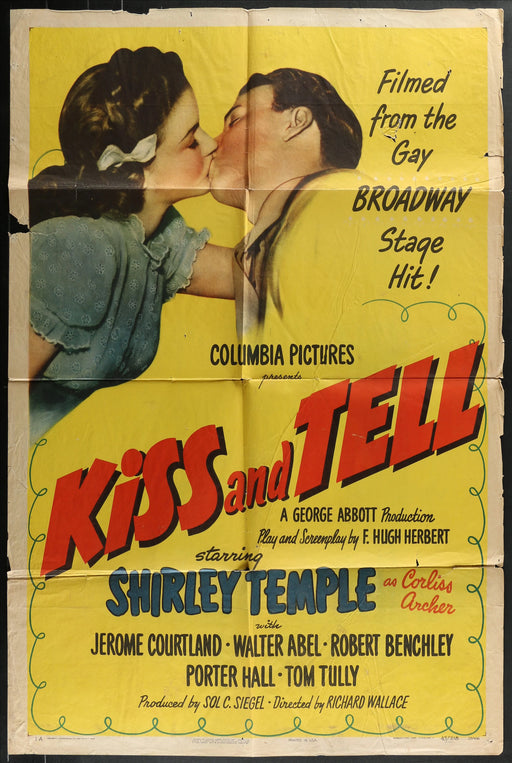 Kiss and Tell (1945) Original Movie Poster Folded 27x41