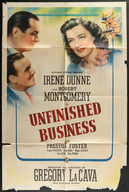Unfinished Business (1941) Original Movie Poster Folded 27x41