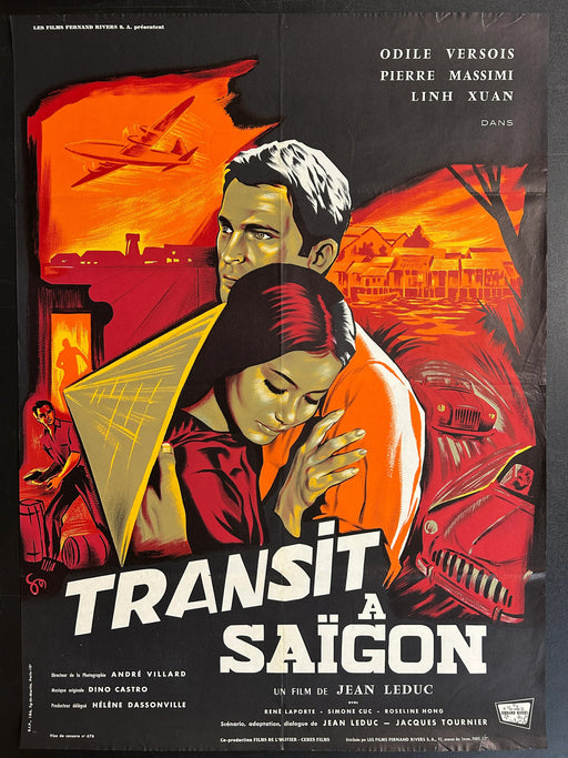 Transit a Saigon (1963) Original French Movie Poster Folded 23x31