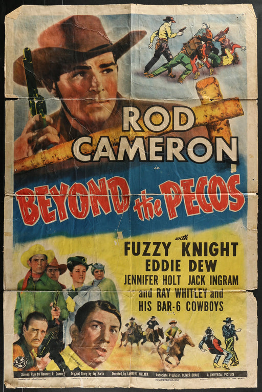 Beyond the Pecos (1945) Original Western Movie Poster Folded 27x41