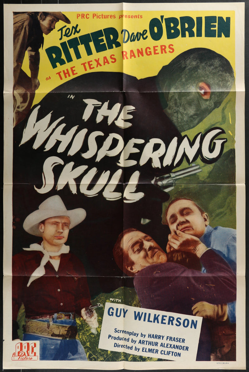 The Whispering Skull (1944) Original Movie Poster Folded 27x41