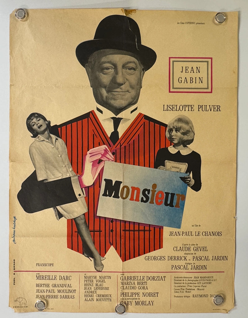 Monsieur (1964) Original French Movie Poster 23x31