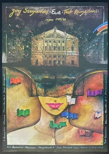 Ewa (1985) Original Polish Theater Poster 26.5x37.5