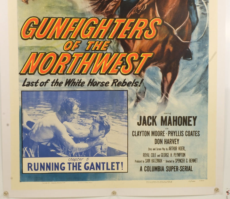 Gunfighters of the Northwest (1954) Linenbacked Restored Columbia Serial Poster