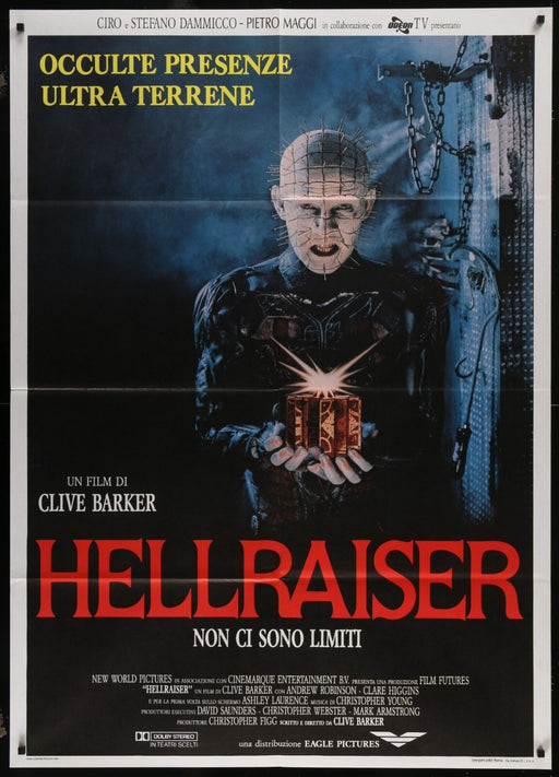 Hellraiser (1987) Original Italian 1-P Movie Poster 39x55