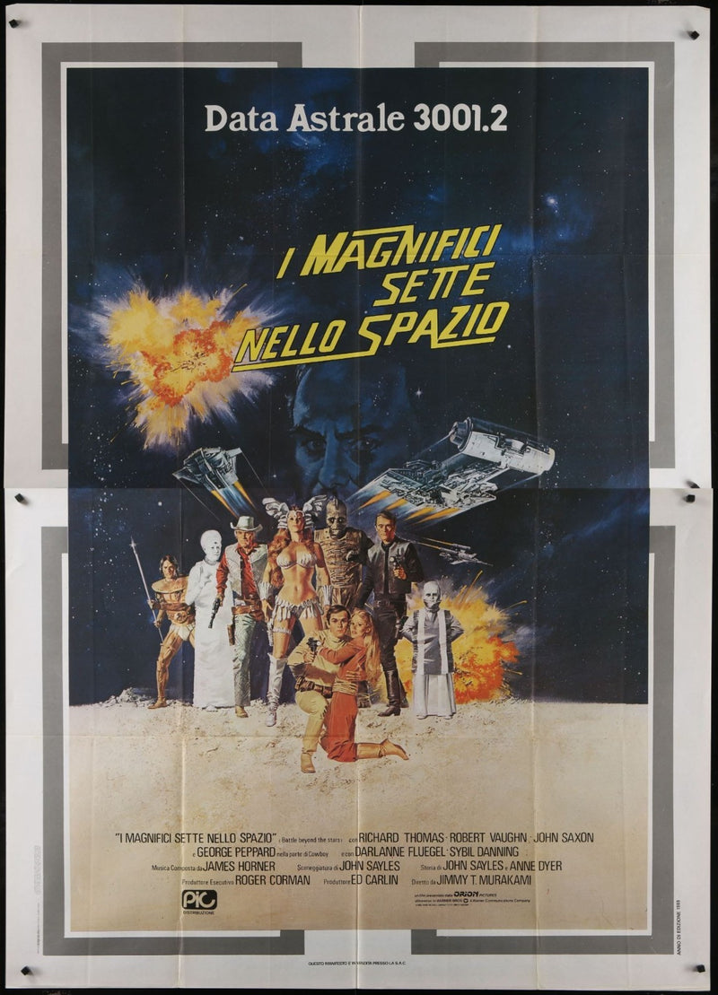 Battle Beyond the Stars (1980) Original Italian 2P Movie Poster Folded 55x78