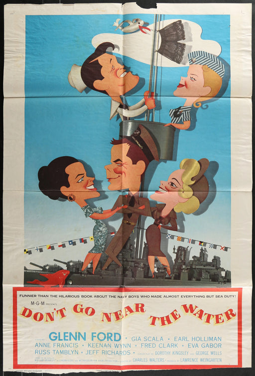 Don’t Go Near the Water (1957) Original Movie Poster Folded 27x41