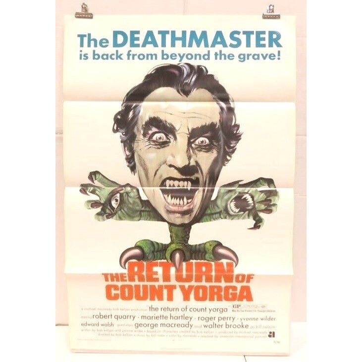 The Return of Count Yorga (1971) Orig. Movie Poster Folded 27x41 Robert Quarry
