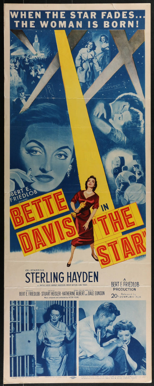 Star (1953) Original Movie Poster Insert 14x36 Bette Davis Oscar Hollywood