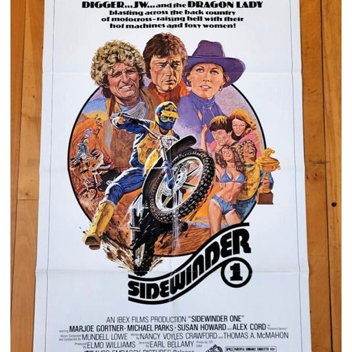 Sidewinder 1 (1977) Original Movie Poster 27x41 Folded Marjoe Gortner