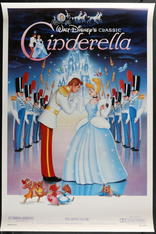 Cinderella (R1987) Original Single-sided Movie Poster Rolled 27x41