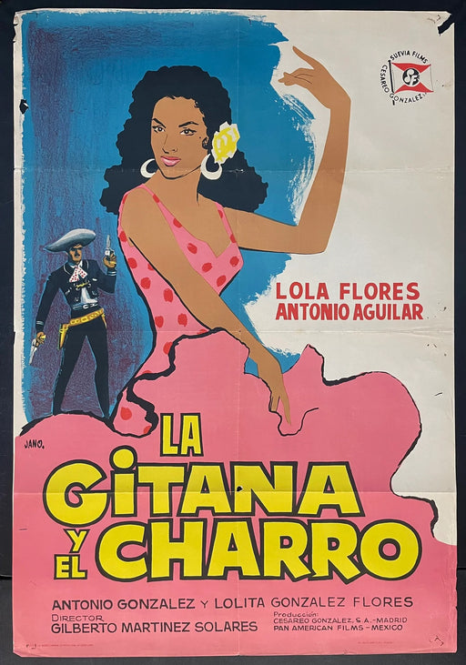 La Gitana y el Charro (1964) Original Mexican Movie Poster 27x39