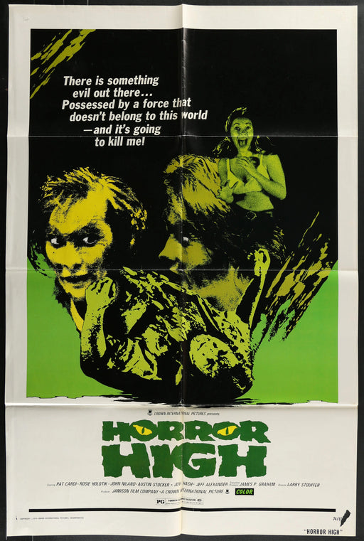 Horror High (1974) Original Movie Poster Folded 27x41