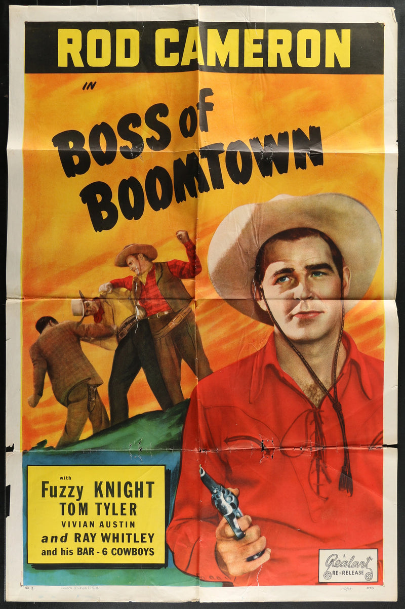 Boots of Destiny (1937) Original Western Movie Poster Folded 27x41