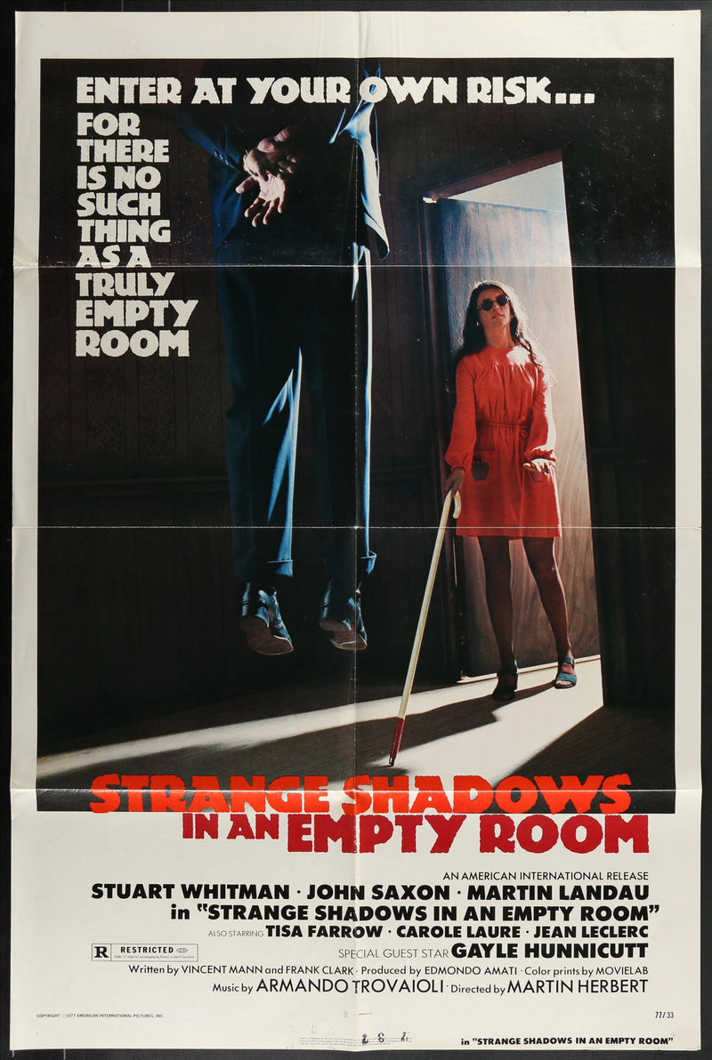 Strange Shadows in an Empty Room (1977) Original Movie Poster Folded 27x41