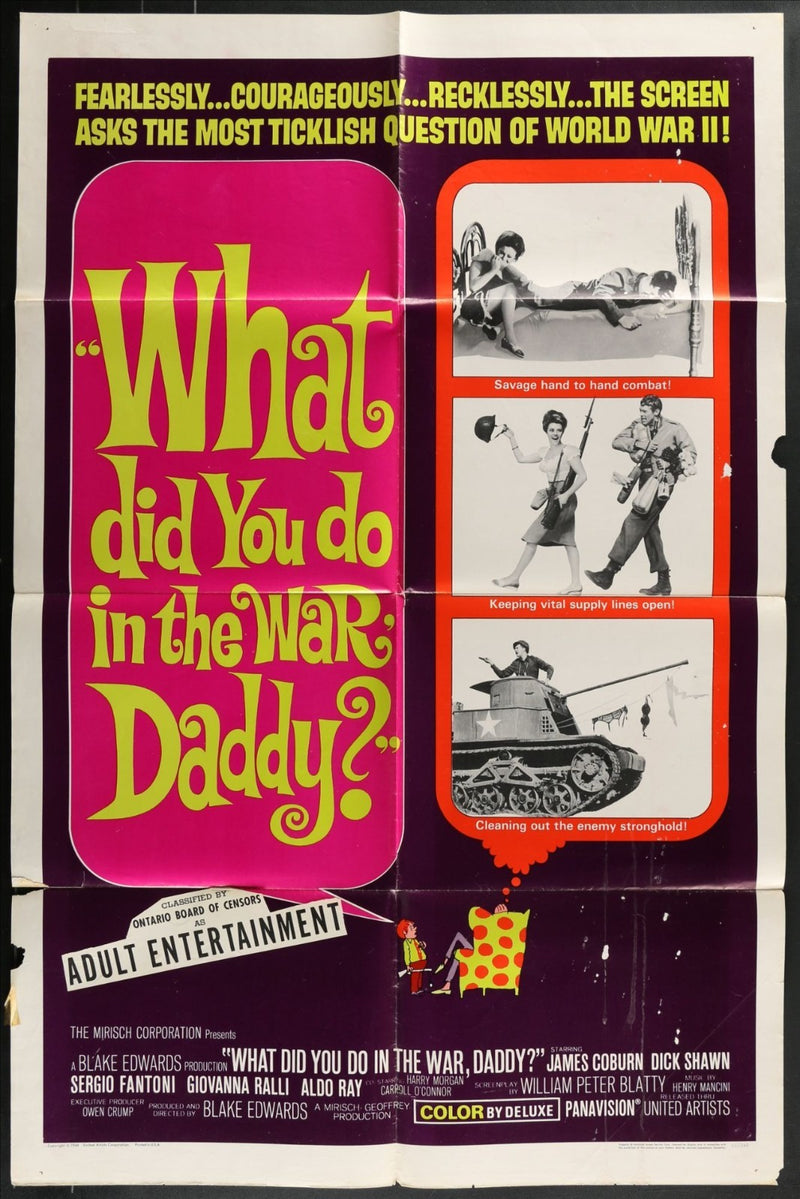 What Did You Do in the War, Daddy? (1966) Original Movie Poster Folded 27x41