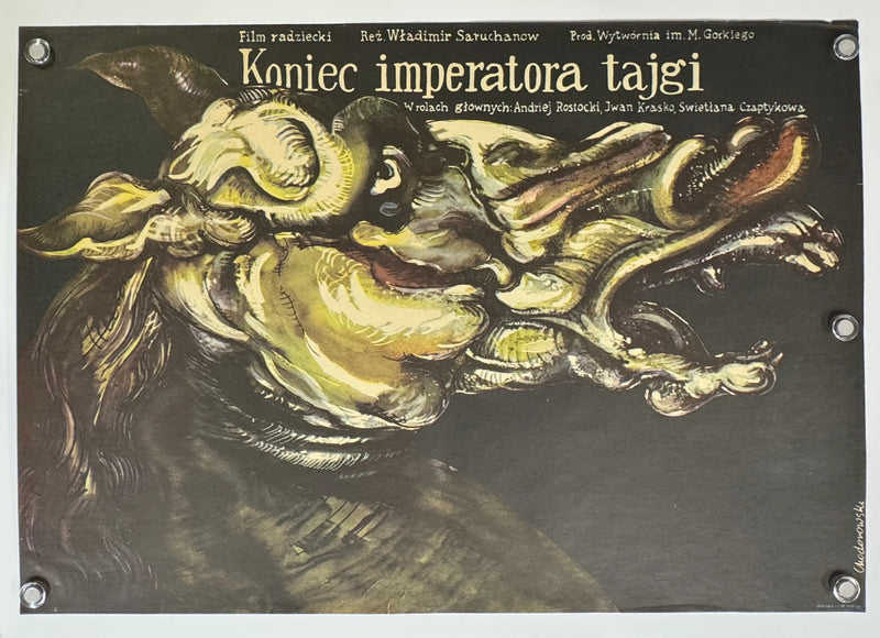 Koniec imperatora tajgi (1978) Original Polish Movie Poster 26x38