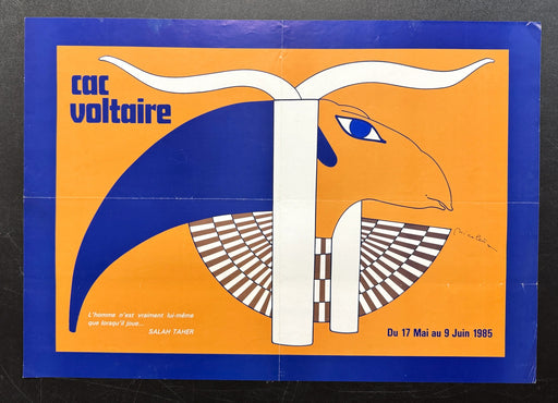 CAC Voltaire – Salah Taher (1985) Original Poster Folded 15.75x22.75