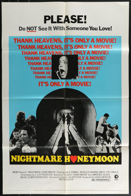 Nightmare Honeymoon (1974) Original Movie Poster Folded 27x41