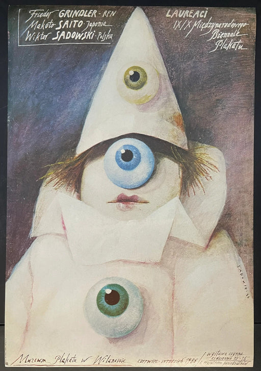 Laureaci IX Międzynarodowego Biennale Plakatu 1986 Original Polish Poster 26x38