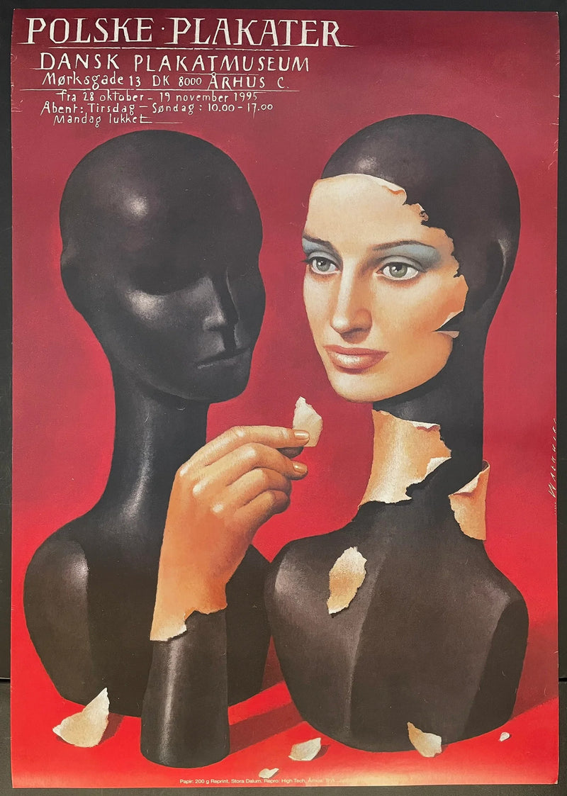 Polske Plakater (1995) Original Danish Exhibition Poster 27x39