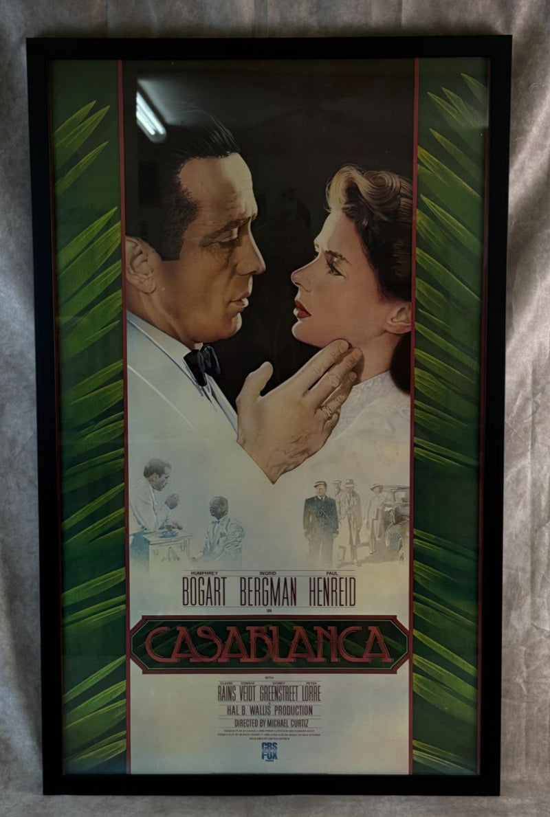 Casablanca (1983) Fox Video Store Release VHS Promo Frame Poster 23x37.5