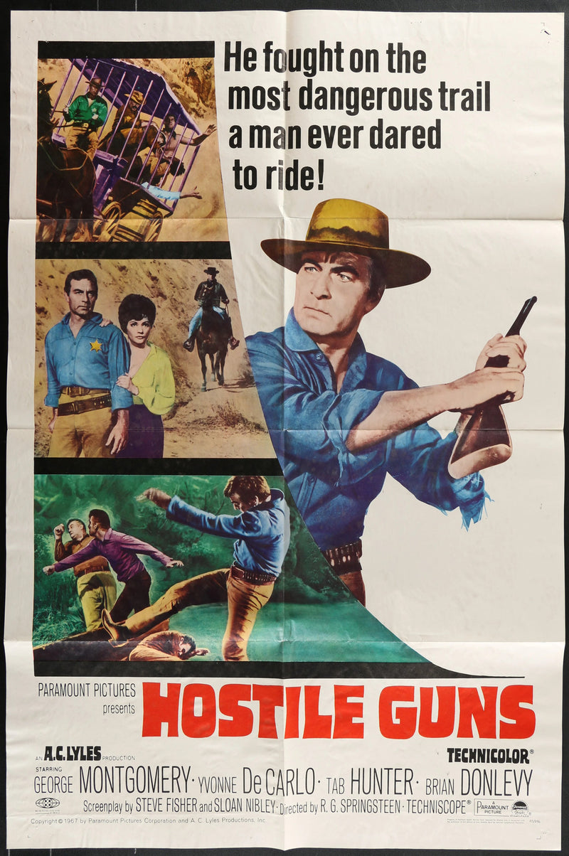 Hostile Guns (1967) Original Western Movie Poster F 27x41