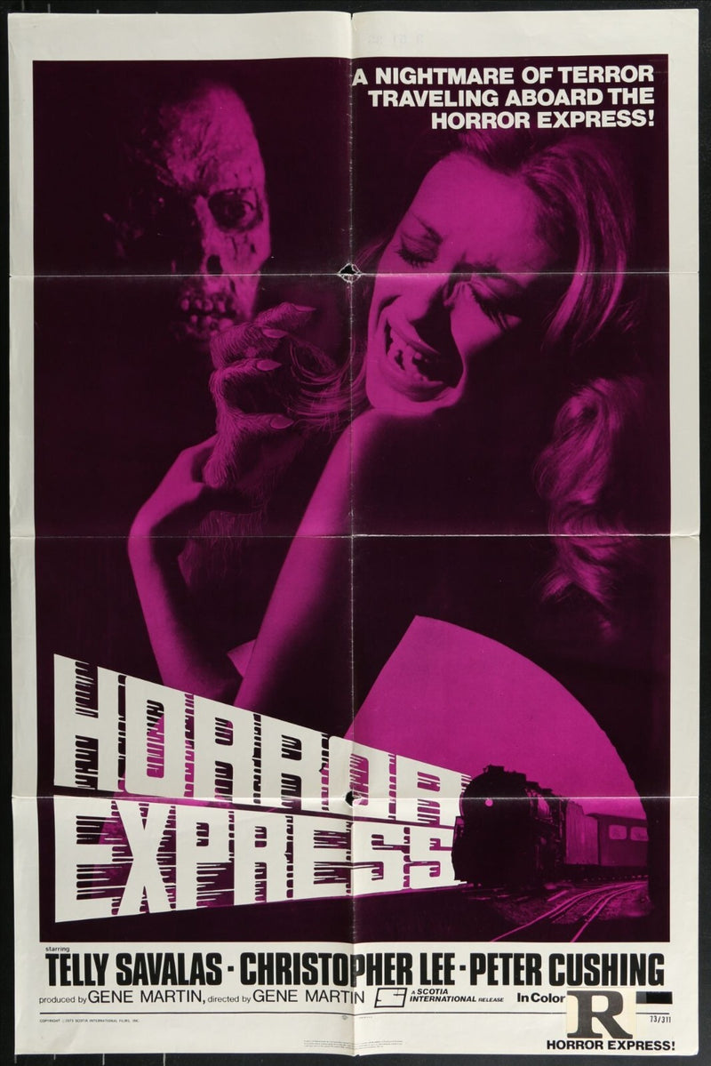 Horror Express (1972) Original Movie Poster Folded 27x41