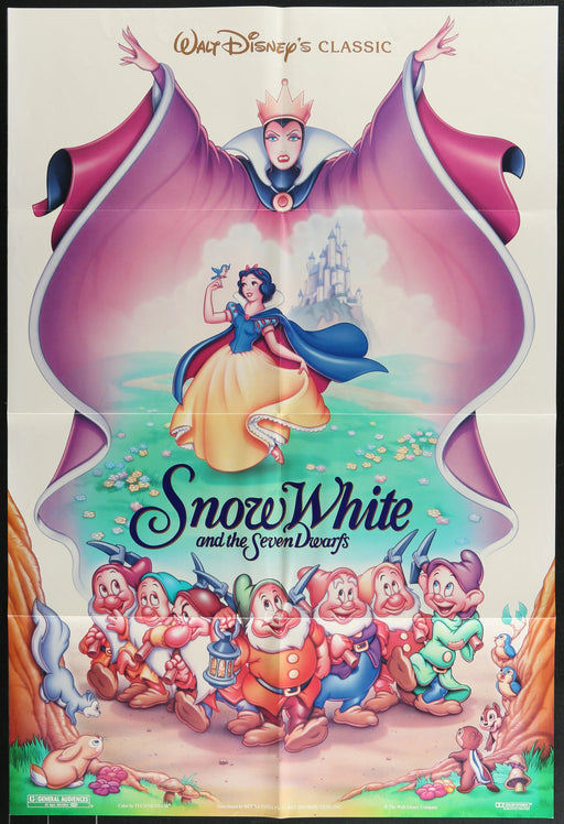 Snow White and the Seven Dwarfs (R1987) Orig. Movie Poster Folded 27x41