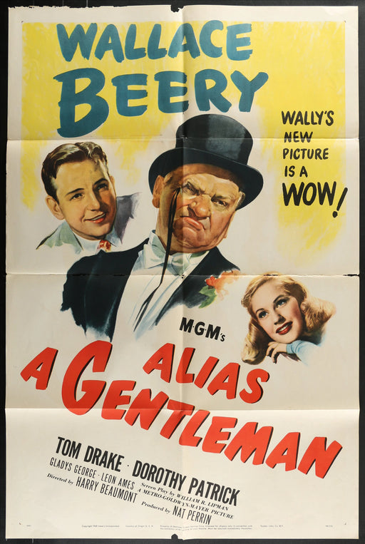 Alias a Gentleman (1948) Original Movie Poster Folded 27x41