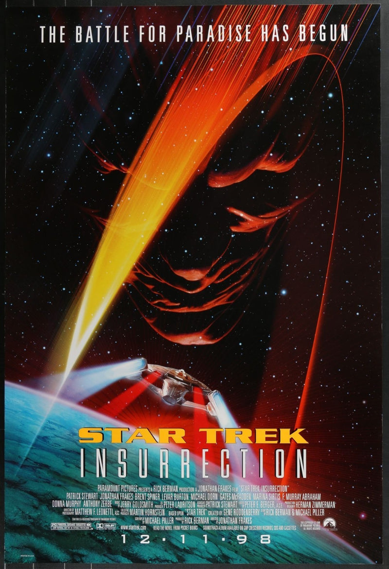 Star Trek: Insurrection (1998) Original Double-sided Movie Poster Rolled 27x40