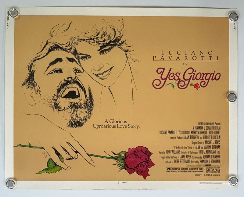 Yes, Giorgio (1982) Original Movie Poster 22x28 Half Sheet