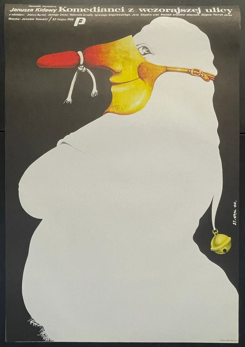 Komediańci z wczorajszej ulicy (1986) Original Polish Theater Poster 26x38