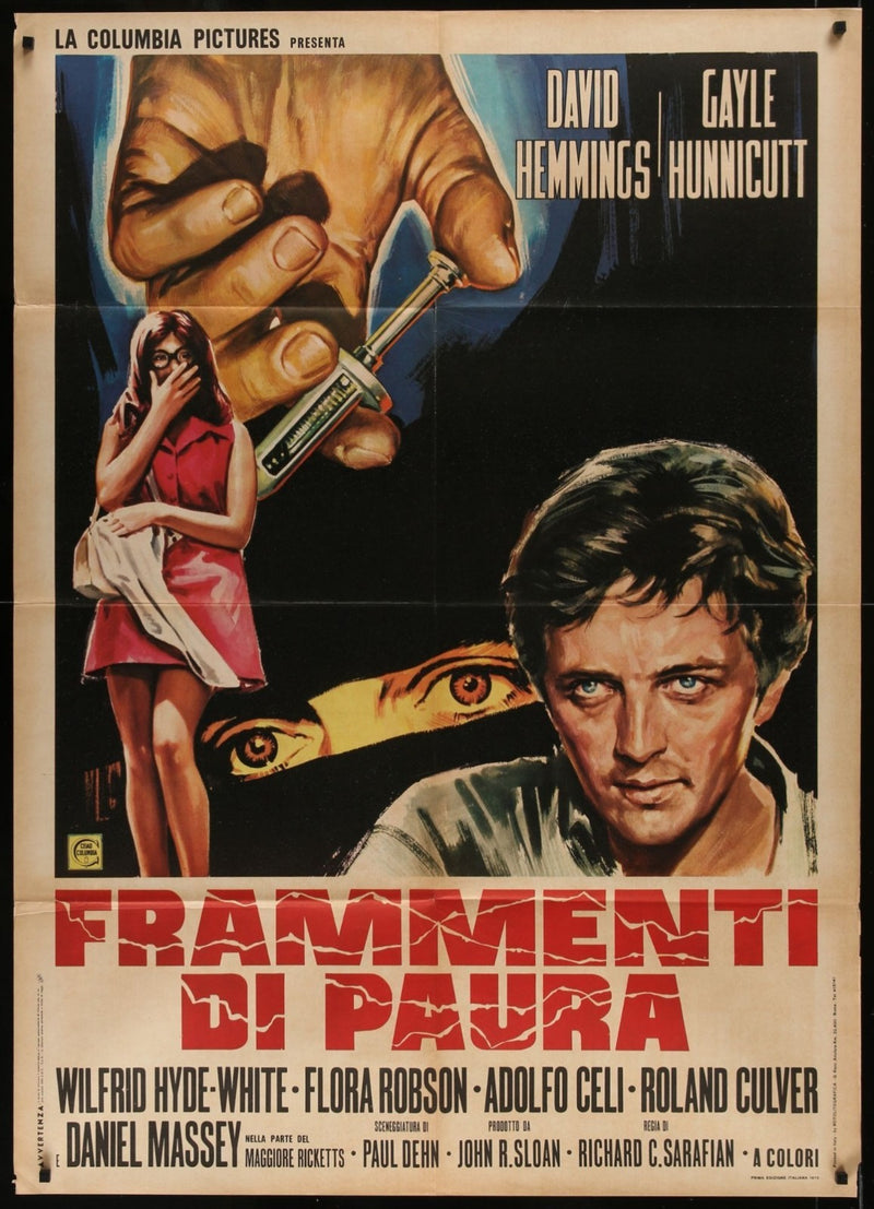 Fragment of Fear (1970) Original Italian 1P Movie Poster Folded 39x55