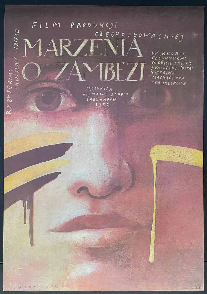 Marzenia o Zambezi (1982) Original Polish Movie Poster 26x38