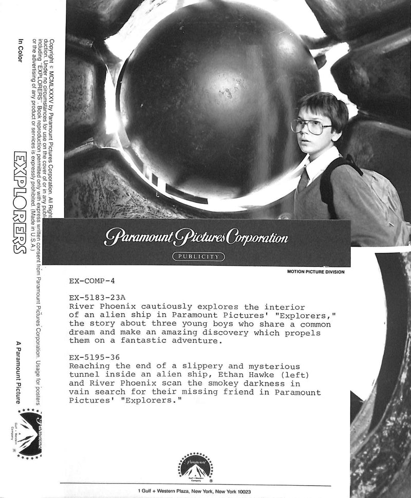 Explorers (1985) Movie Still Full Set 8x10