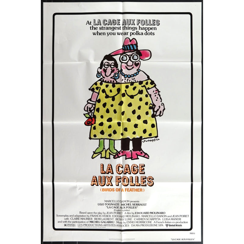 La Cage aux Folles (1978) Original Movie Poster Folded 27x41