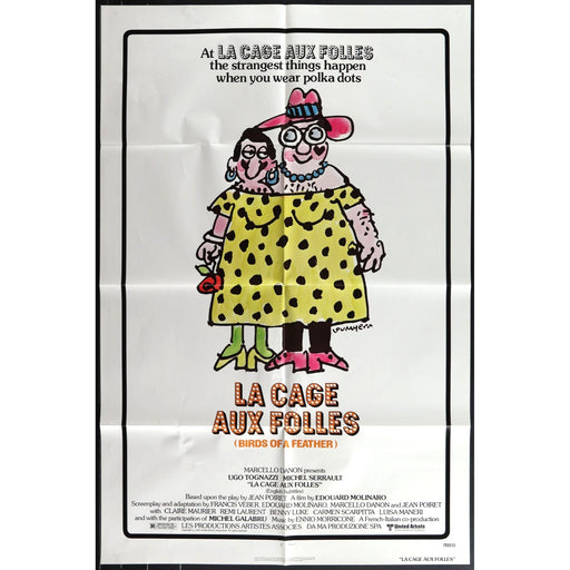 La Cage aux Folles (1978) Original Movie Poster Folded 27x41