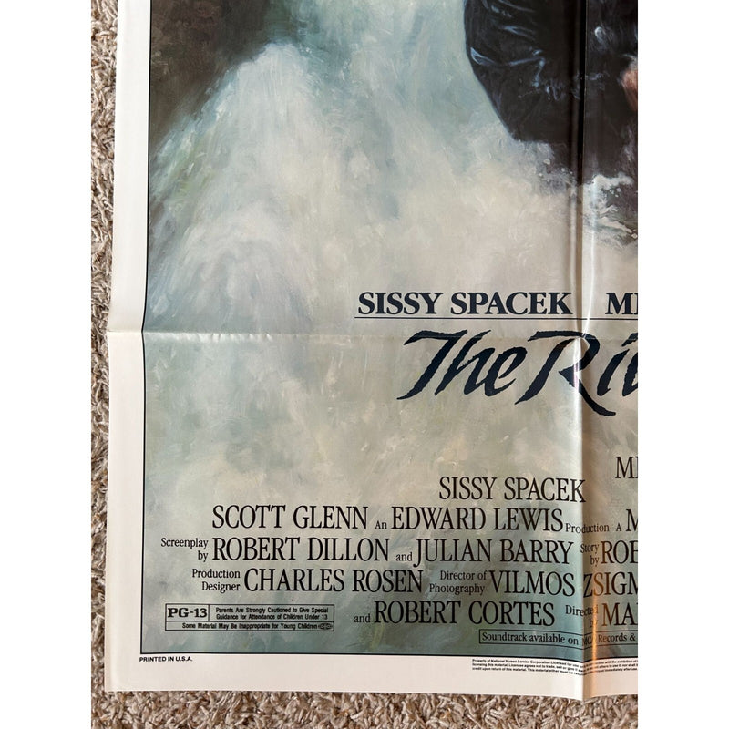 The River (1984) Original Movie Poster One-Sheet 27x41 Folded VF Cond BP110