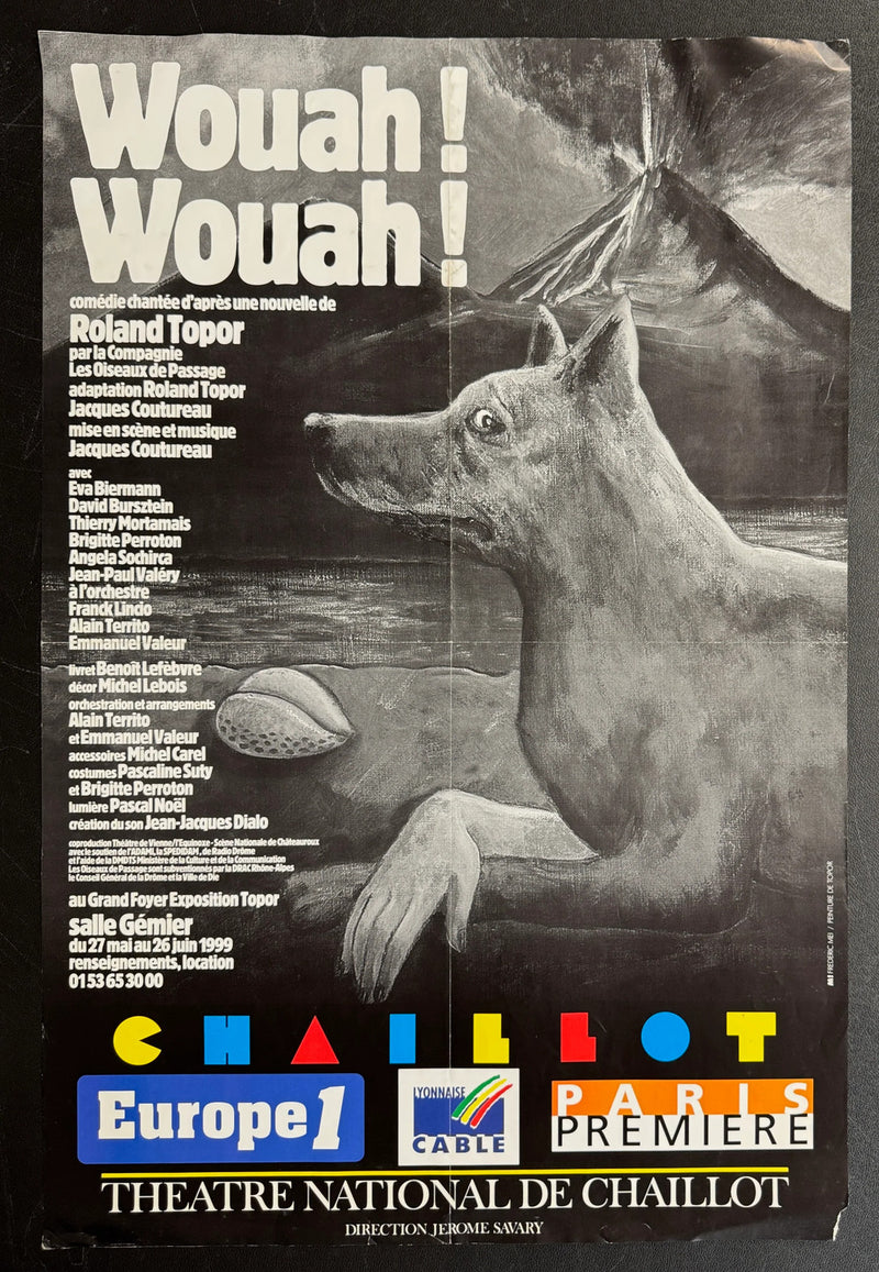 CAC Voltaire – Wouah Wouah! (1999) Original Poster Folded 15.75x22.75